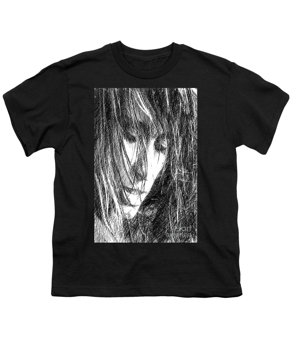 Youth T-Shirt - Female Drawing Sketch