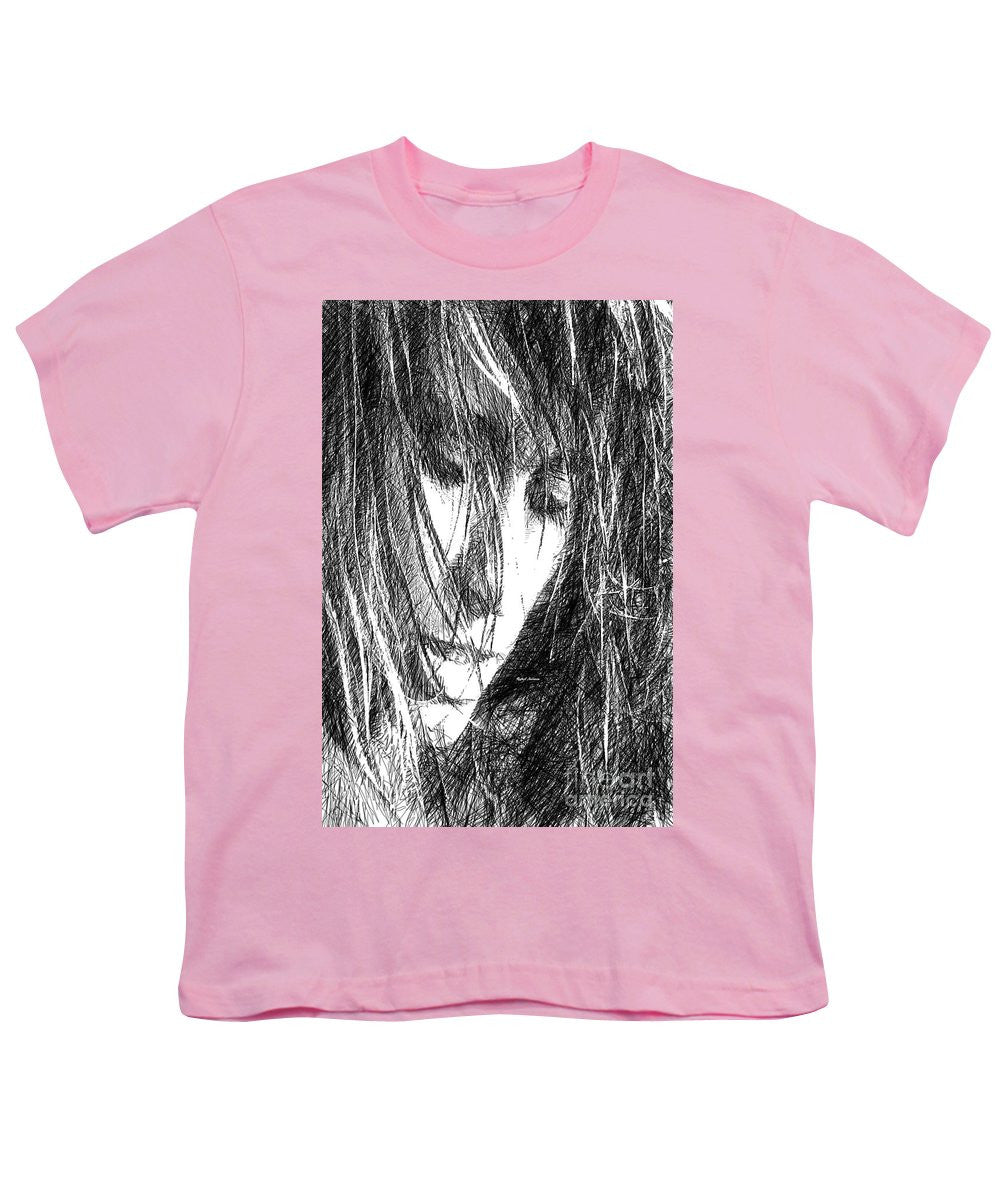 Youth T-Shirt - Female Drawing Sketch