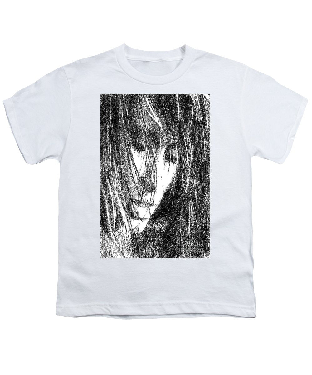 Youth T-Shirt - Female Drawing Sketch