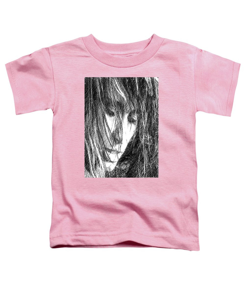 Toddler T-Shirt - Female Drawing Sketch