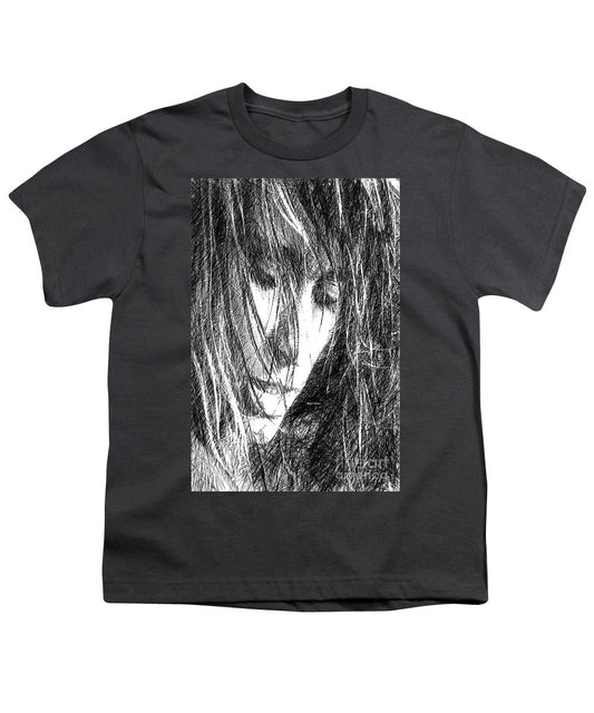 Youth T-Shirt - Female Drawing Sketch