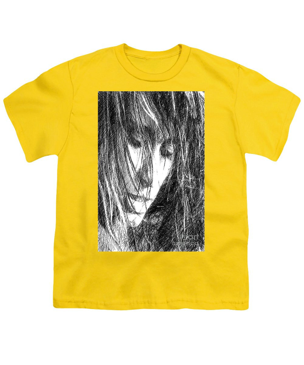 Youth T-Shirt - Female Drawing Sketch