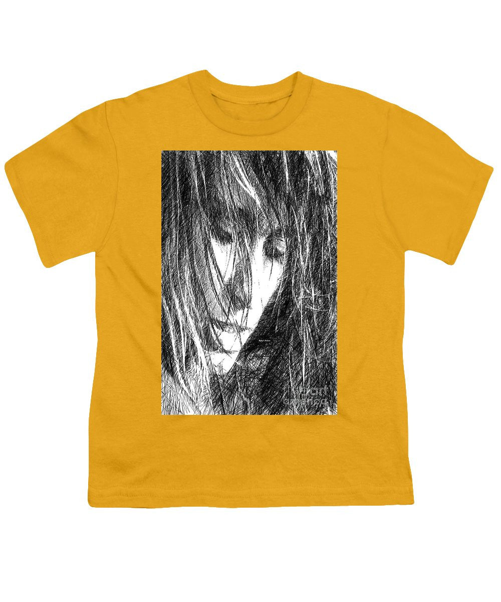 Youth T-Shirt - Female Drawing Sketch