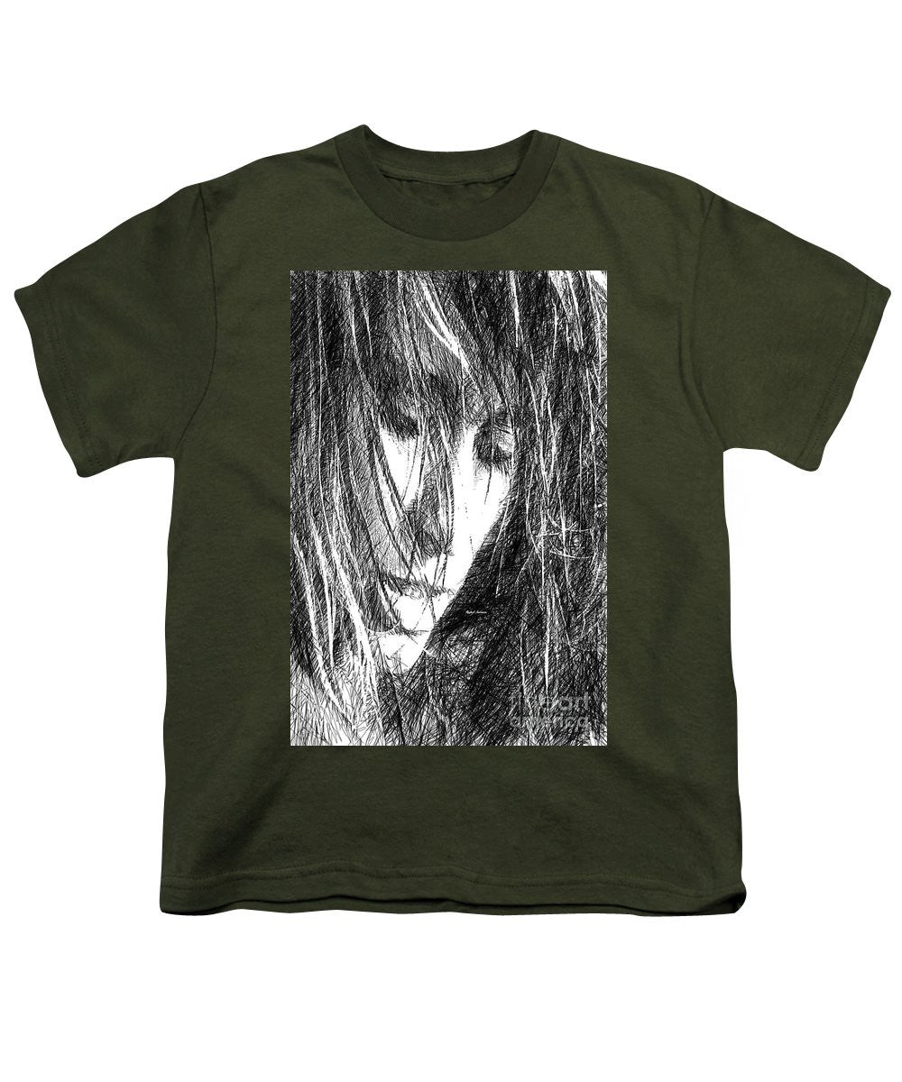 Youth T-Shirt - Female Drawing Sketch