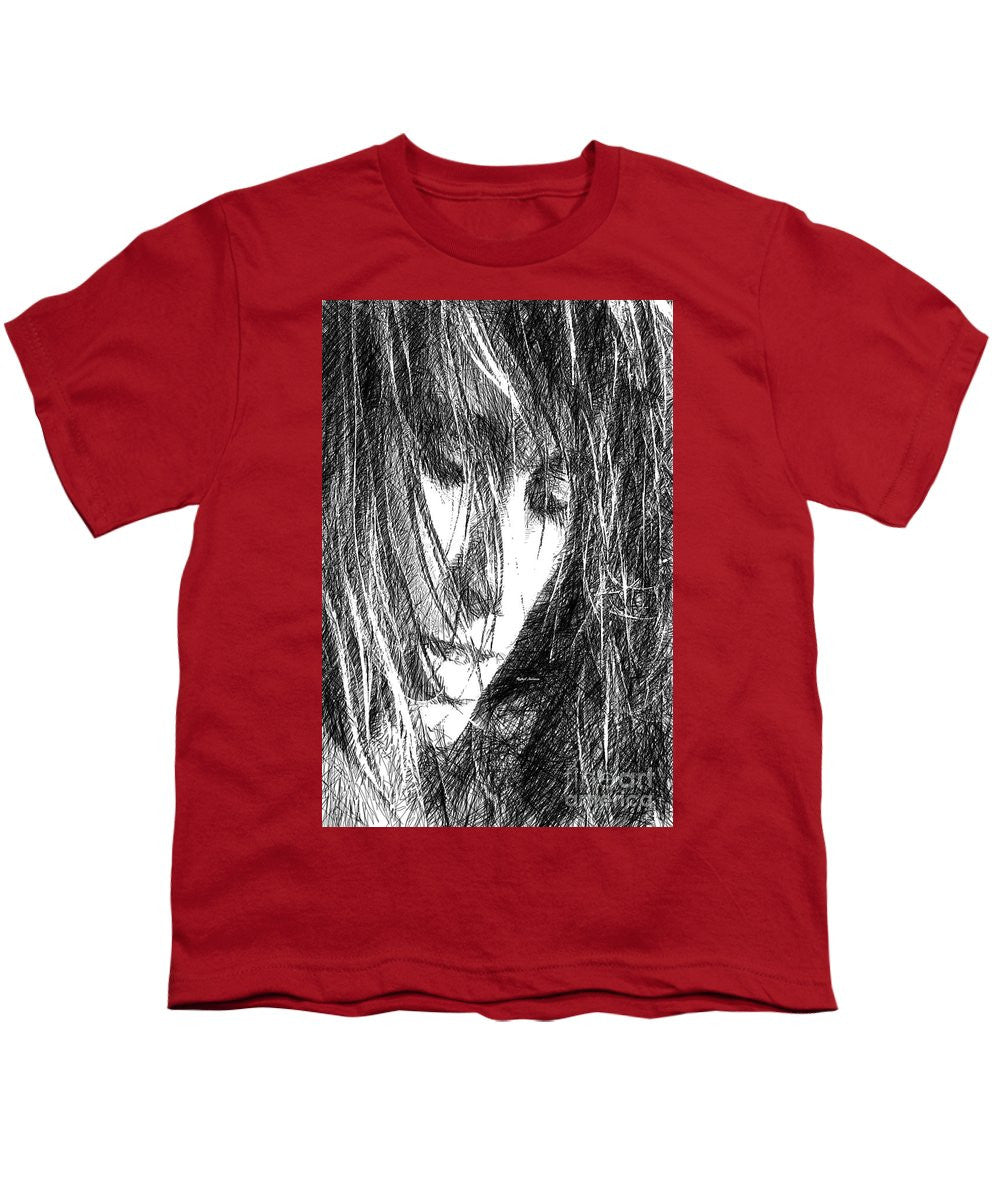 Youth T-Shirt - Female Drawing Sketch