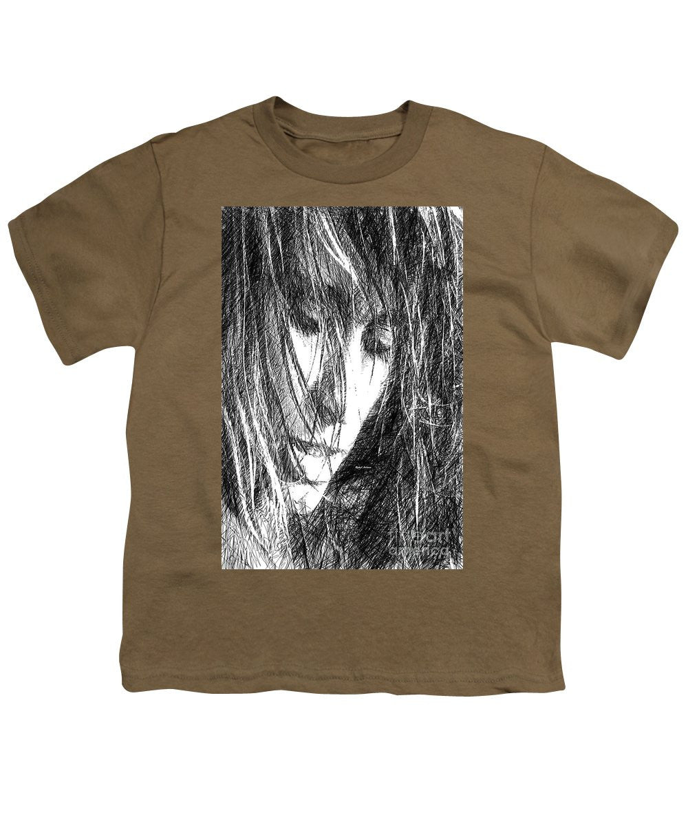 Youth T-Shirt - Female Drawing Sketch