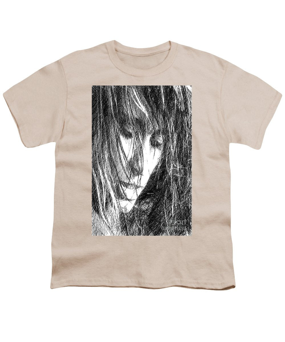 Youth T-Shirt - Female Drawing Sketch