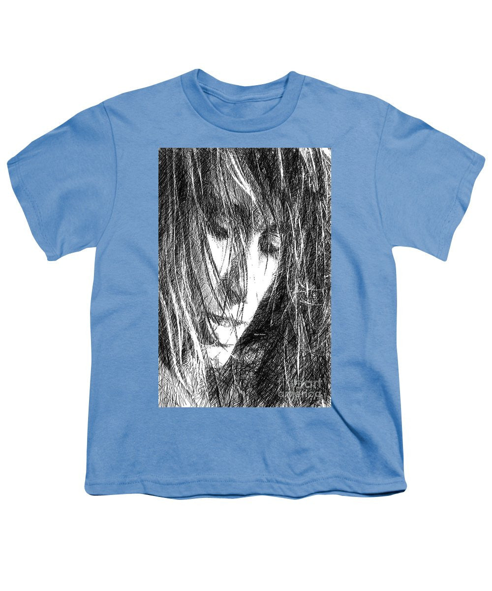 Youth T-Shirt - Female Drawing Sketch