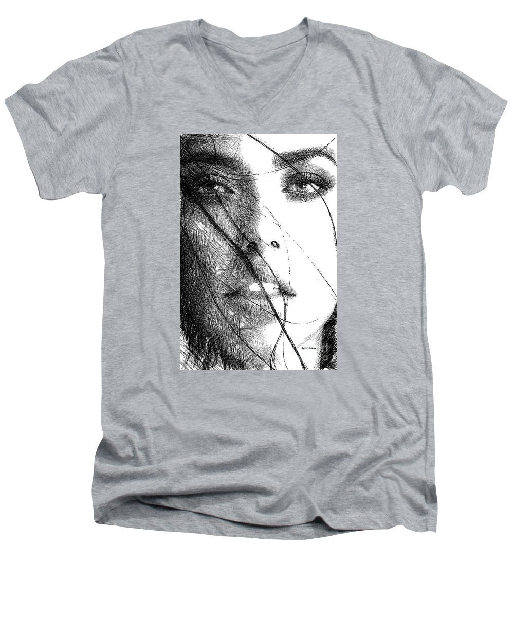 Men's V-Neck T-Shirt - Female Expressions 937