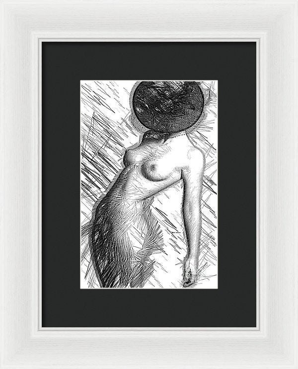 Framed Print - Female Figure Sketch 1266