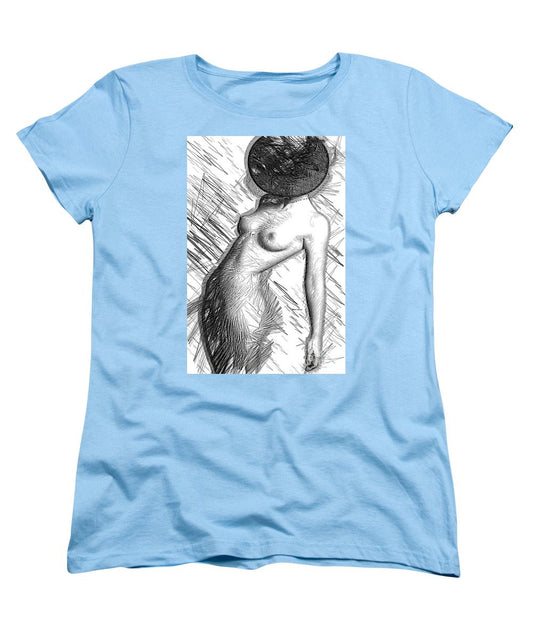 Women's T-Shirt (Standard Cut) - Female Figure Sketch 1266