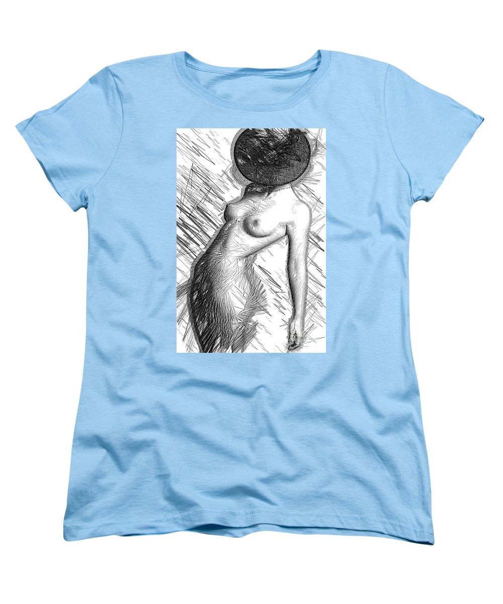 Women's T-Shirt (Standard Cut) - Female Figure Sketch 1266