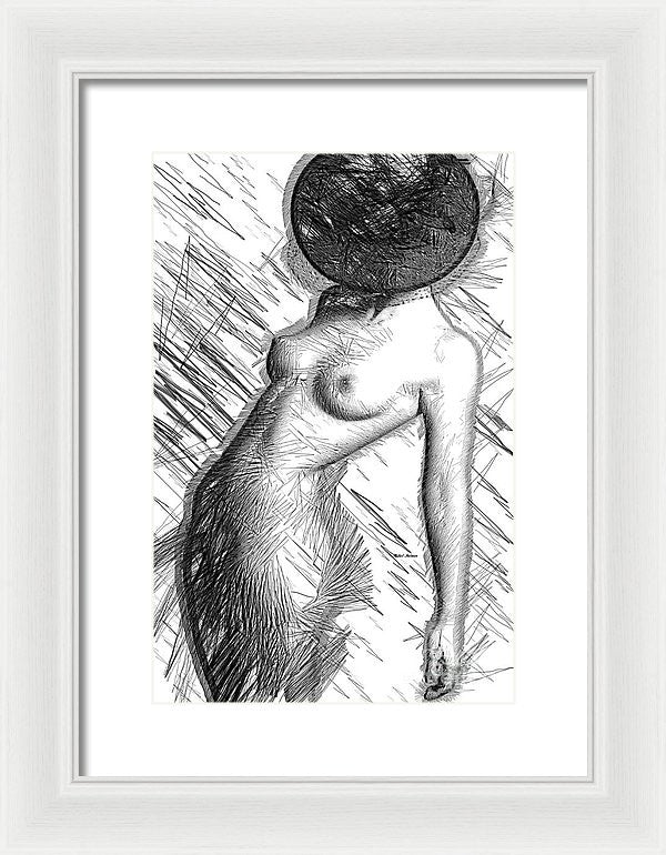 Framed Print - Female Figure Sketch 1266