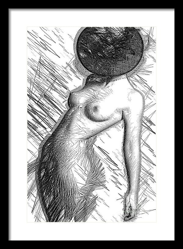 Framed Print - Female Figure Sketch 1266