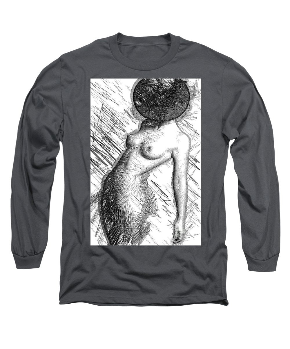 Long Sleeve T-Shirt - Female Figure Sketch 1266