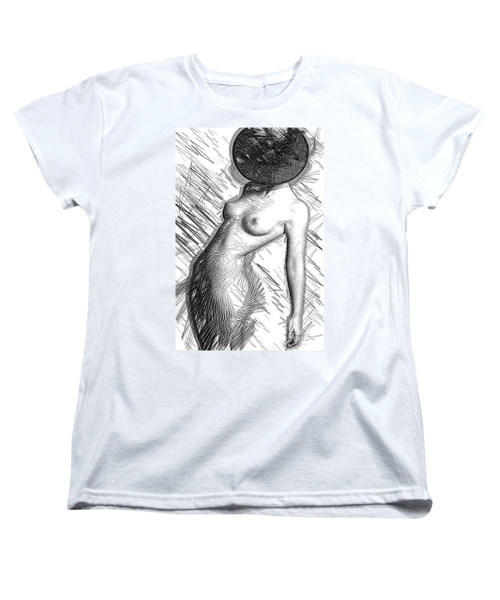 Women's T-Shirt (Standard Cut) - Female Figure Sketch 1266