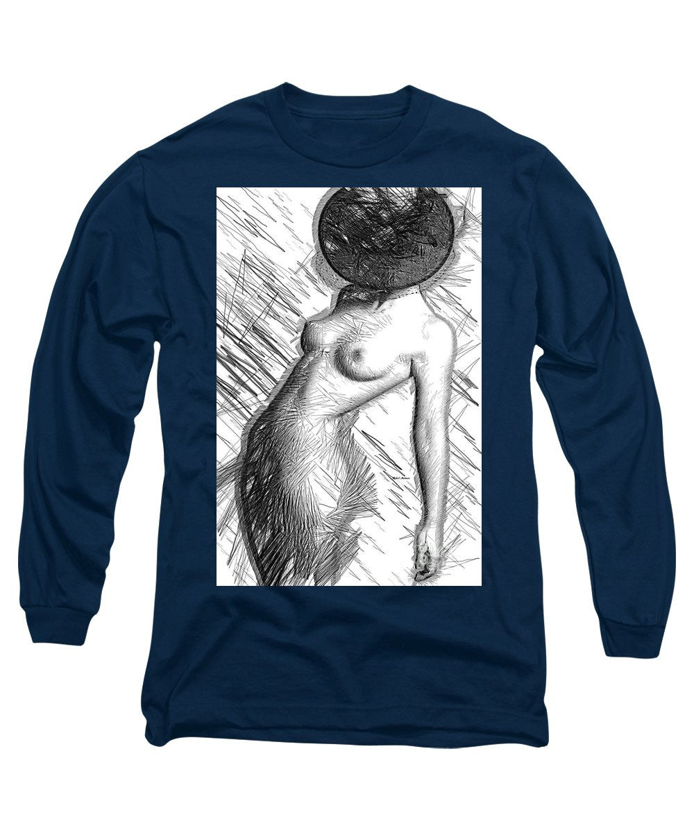 Long Sleeve T-Shirt - Female Figure Sketch 1266