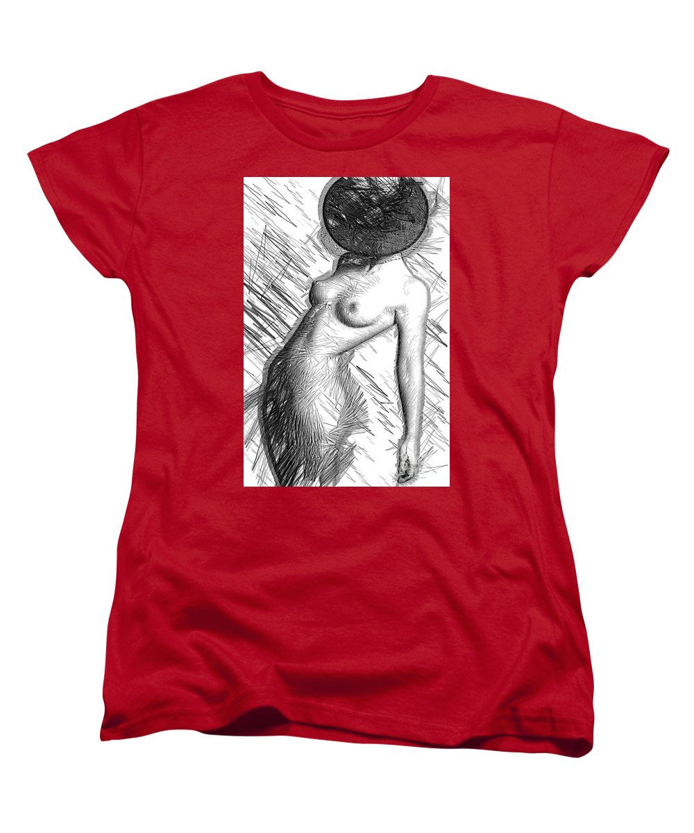 Women's T-Shirt (Standard Cut) - Female Figure Sketch 1266