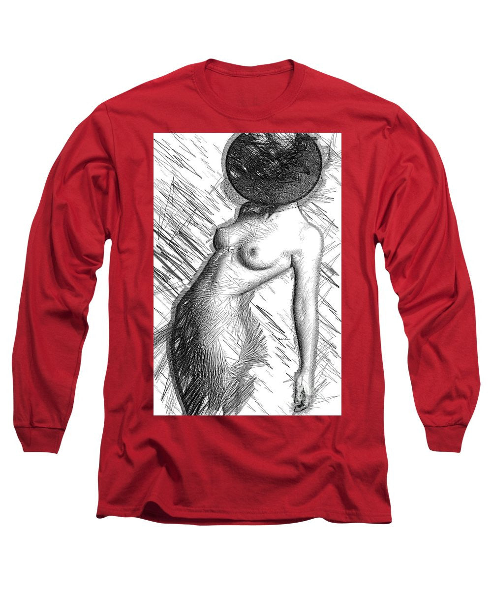 Long Sleeve T-Shirt - Female Figure Sketch 1266