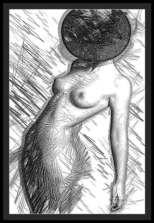 Framed Print - Female Figure Sketch 1266