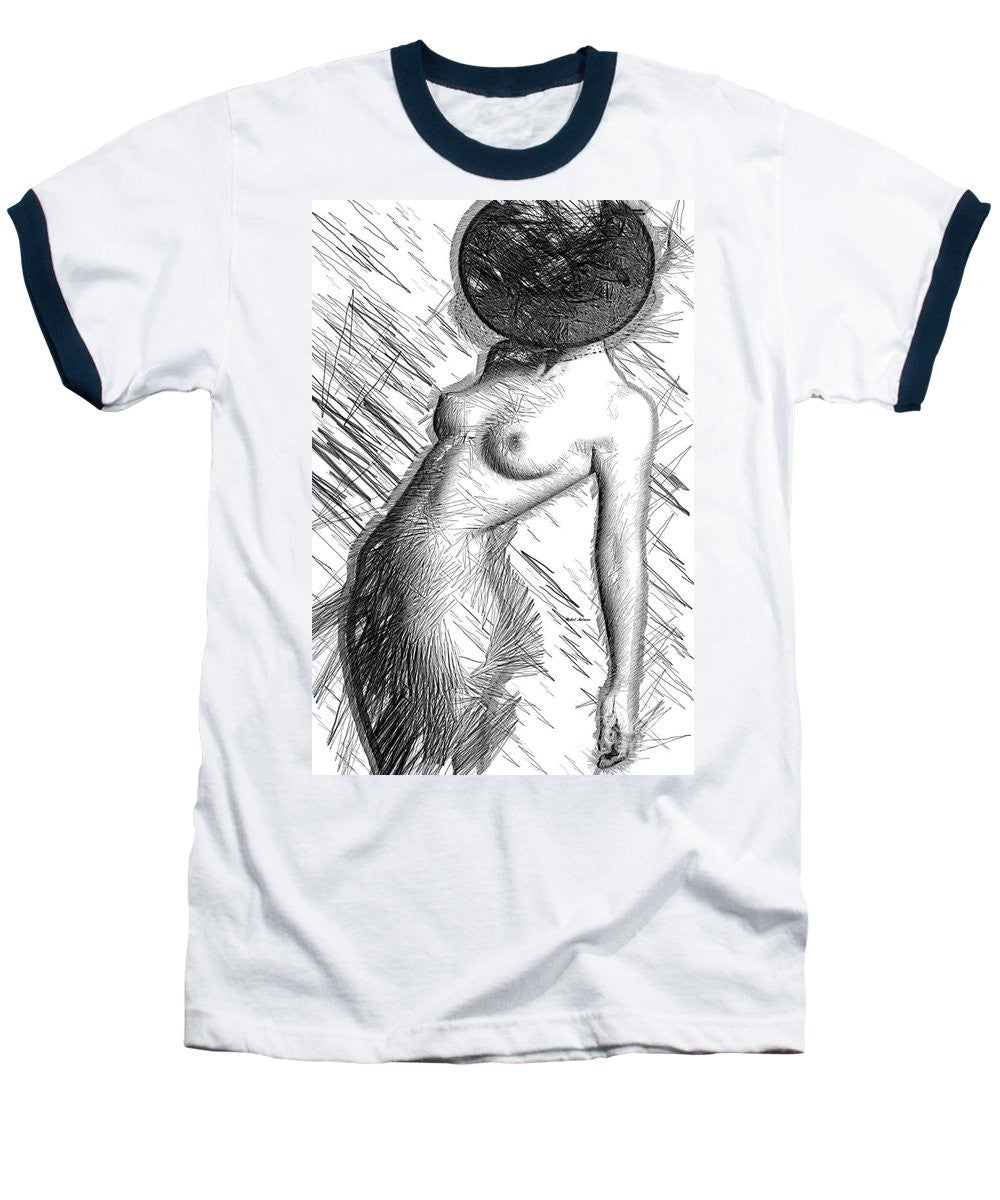 Baseball T-Shirt - Female Figure Sketch 1266