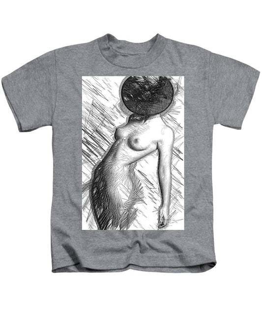 Kids T-Shirt - Female Figure Sketch 1266