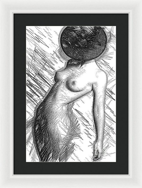 Framed Print - Female Figure Sketch 1266