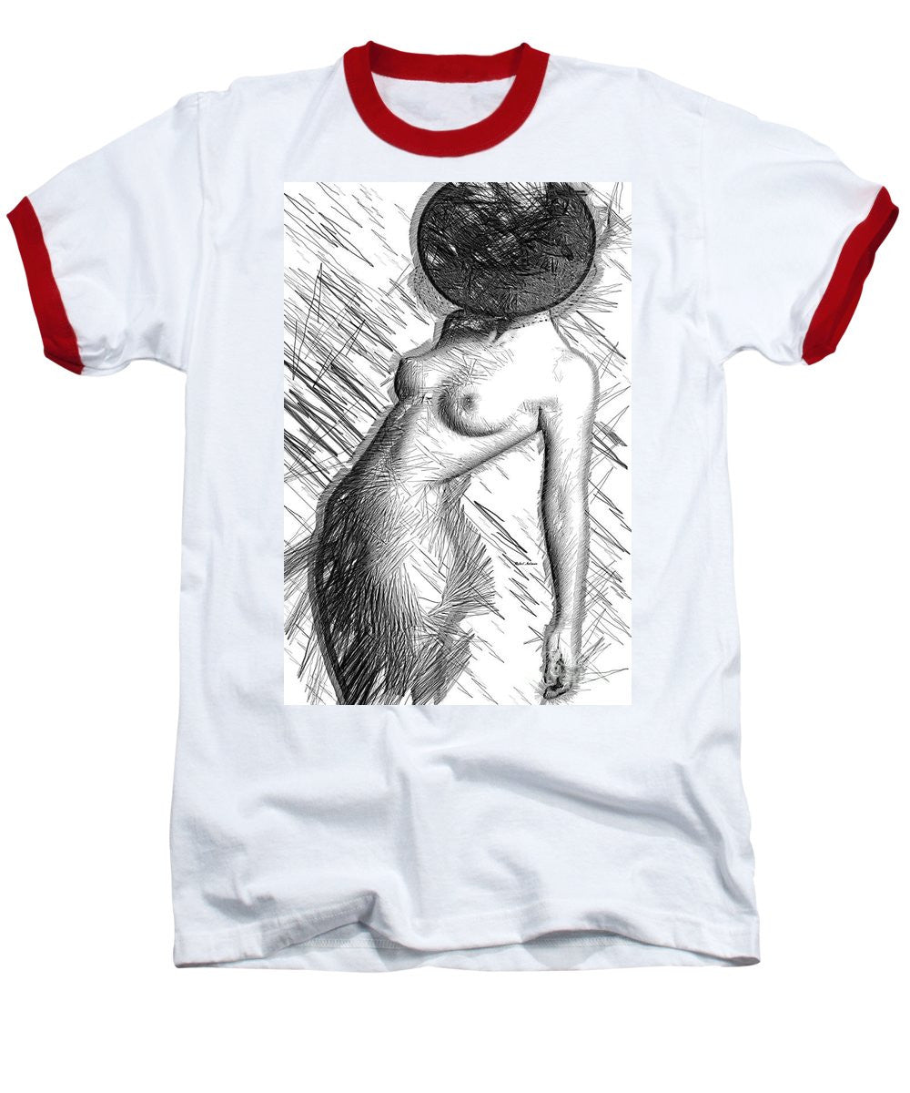 Baseball T-Shirt - Female Figure Sketch 1266