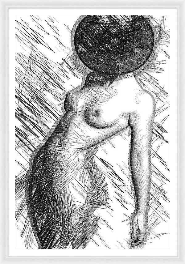 Framed Print - Female Figure Sketch 1266