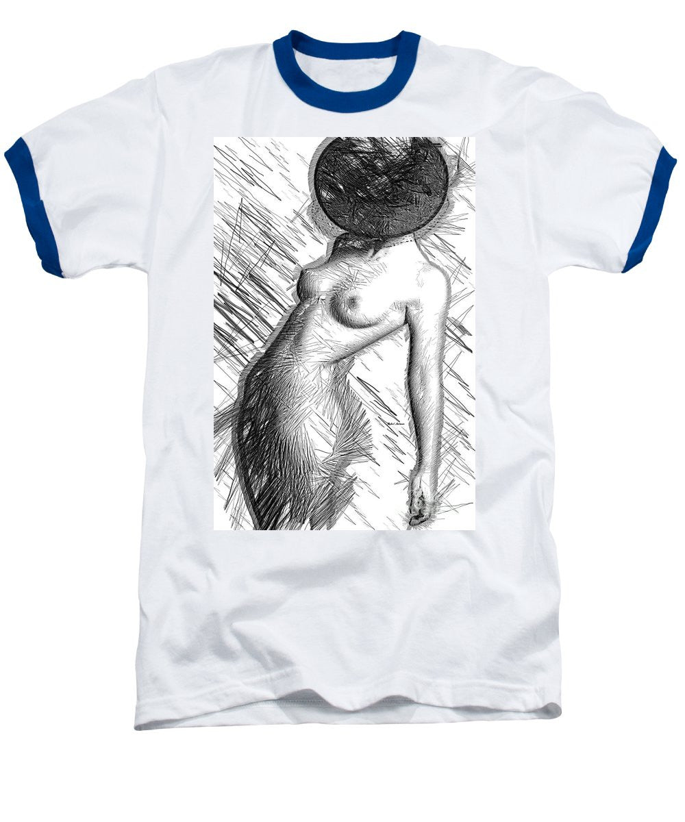 Baseball T-Shirt - Female Figure Sketch 1266