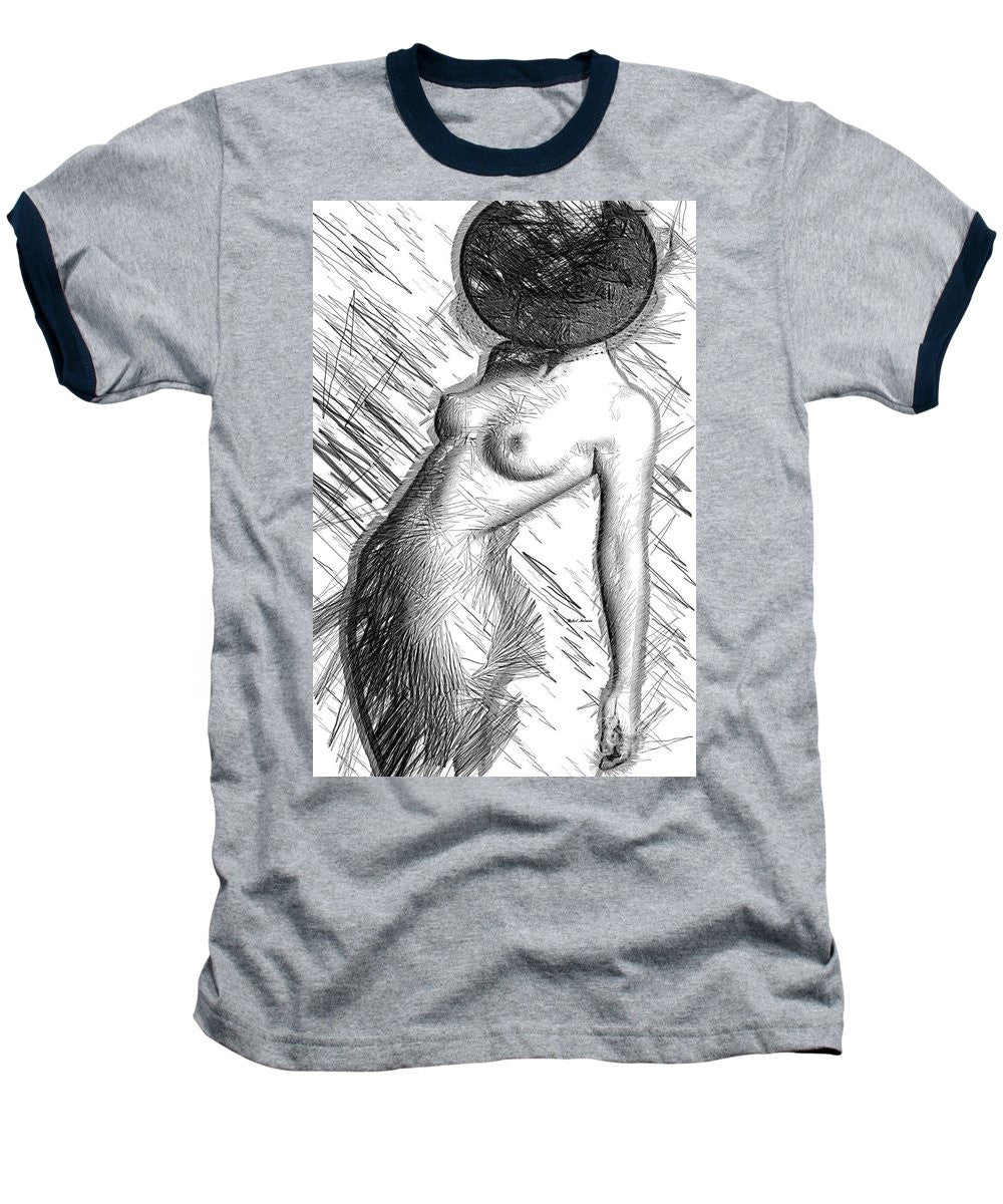 Baseball T-Shirt - Female Figure Sketch 1266