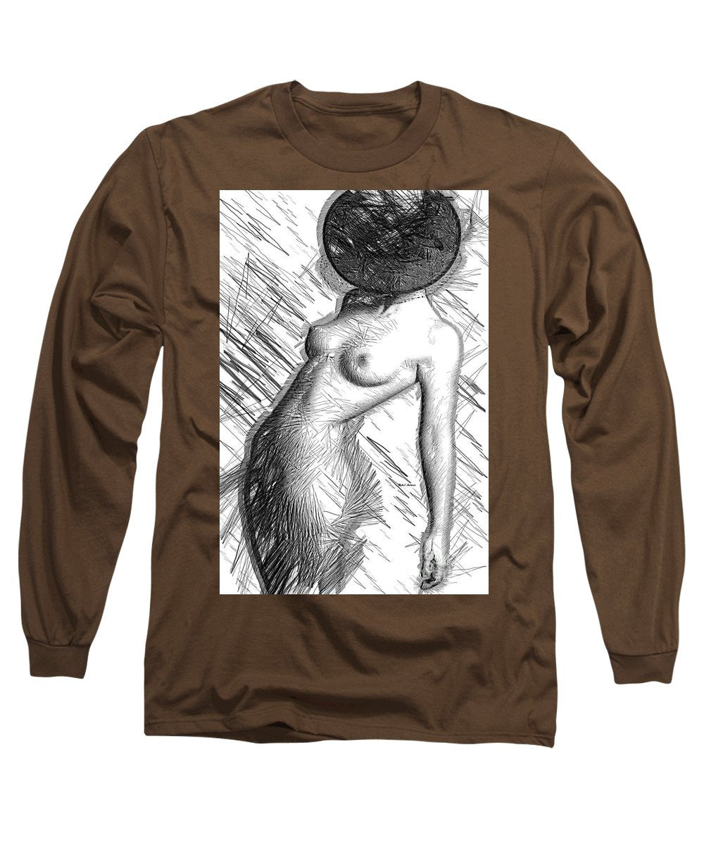 Long Sleeve T-Shirt - Female Figure Sketch 1266