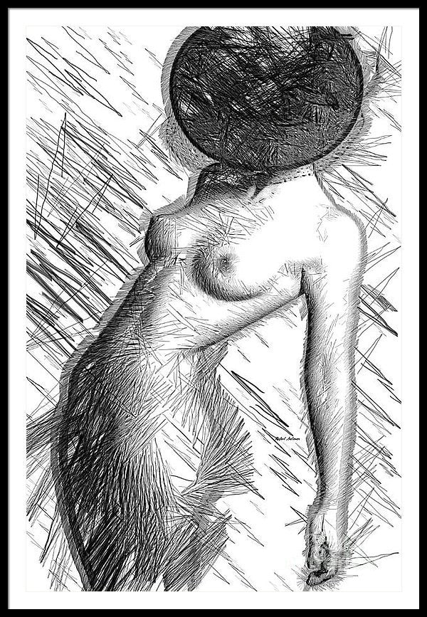 Framed Print - Female Figure Sketch 1266