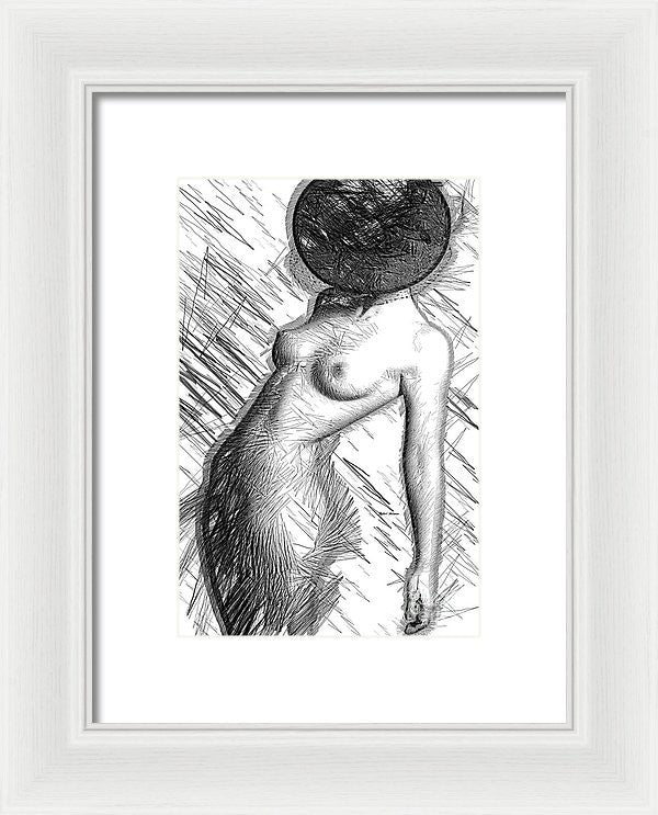 Framed Print - Female Figure Sketch 1266