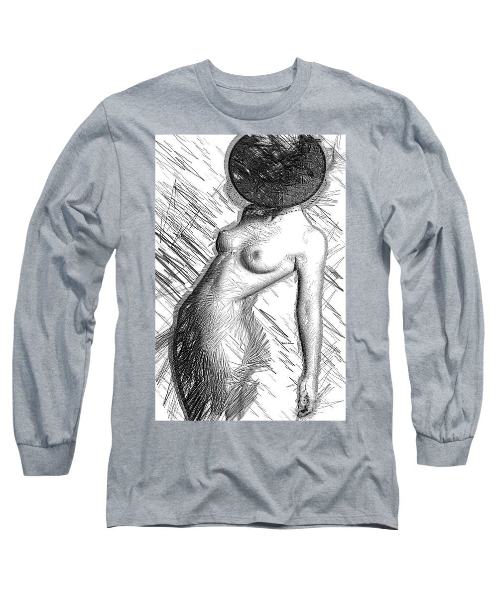 Long Sleeve T-Shirt - Female Figure Sketch 1266