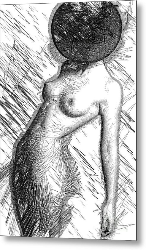 Metal Print - Female Figure Sketch 1266