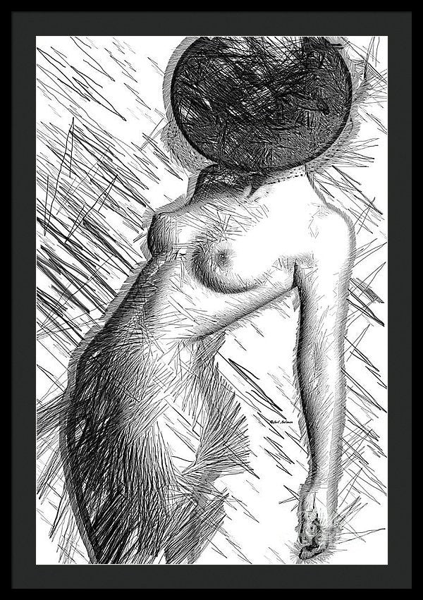 Framed Print - Female Figure Sketch 1266