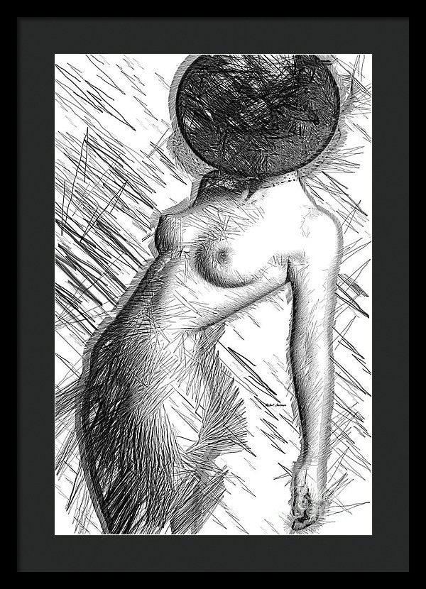 Framed Print - Female Figure Sketch 1266