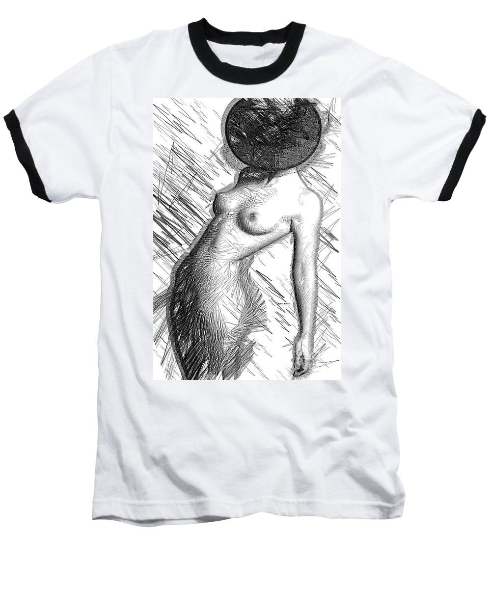 Baseball T-Shirt - Female Figure Sketch 1266