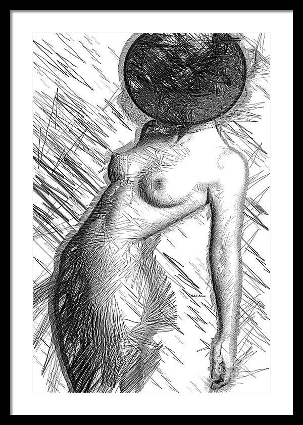 Framed Print - Female Figure Sketch 1266