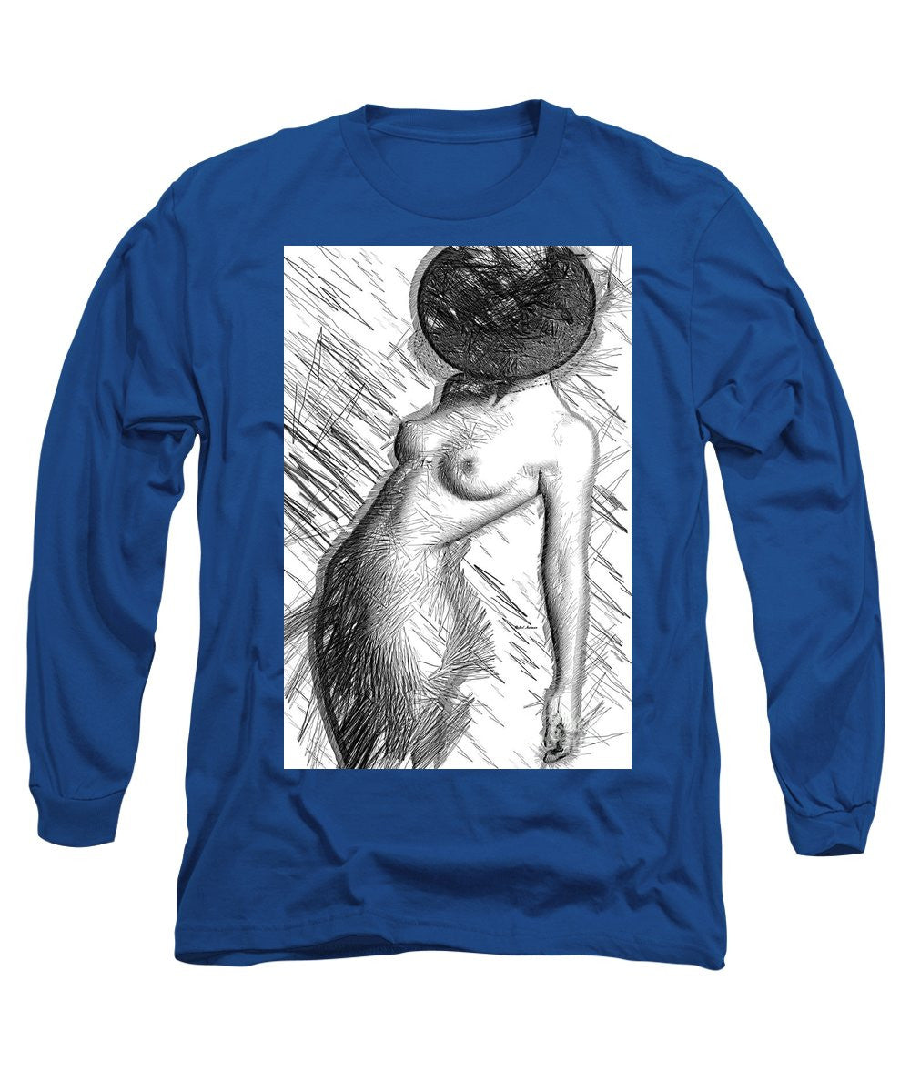 Long Sleeve T-Shirt - Female Figure Sketch 1266