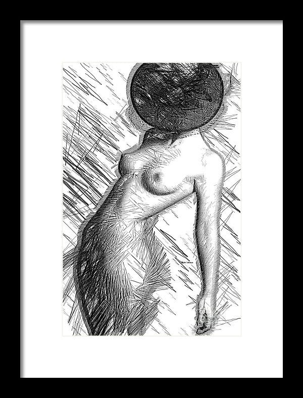 Framed Print - Female Figure Sketch 1266