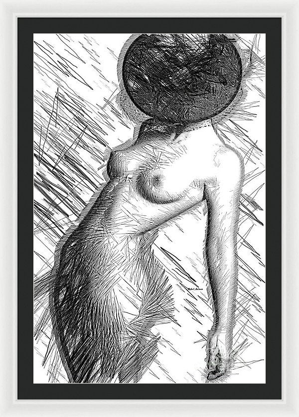 Framed Print - Female Figure Sketch 1266