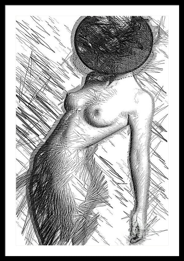 Framed Print - Female Figure Sketch 1266