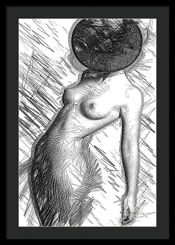 Framed Print - Female Figure Sketch 1266