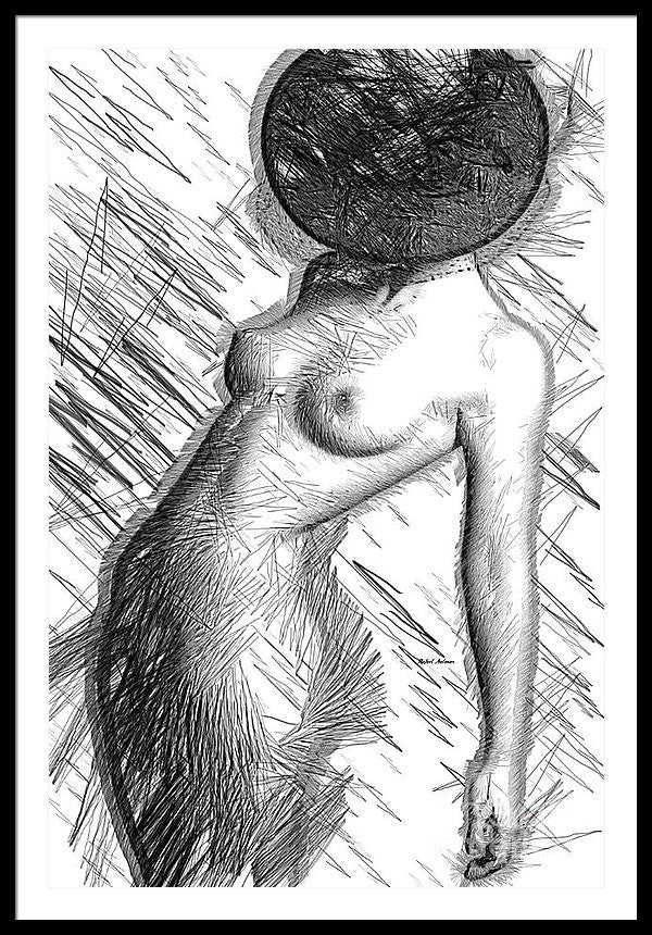 Framed Print - Female Figure Sketch 1266