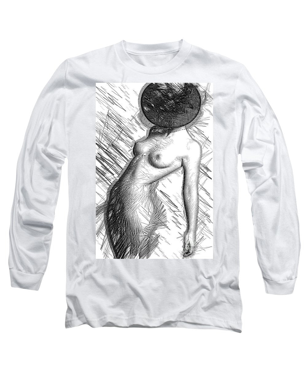 Long Sleeve T-Shirt - Female Figure Sketch 1266