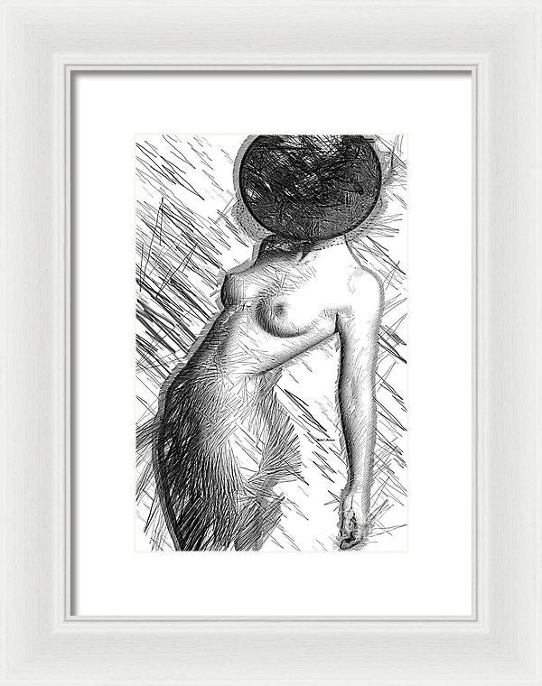 Framed Print - Female Figure Sketch 1266