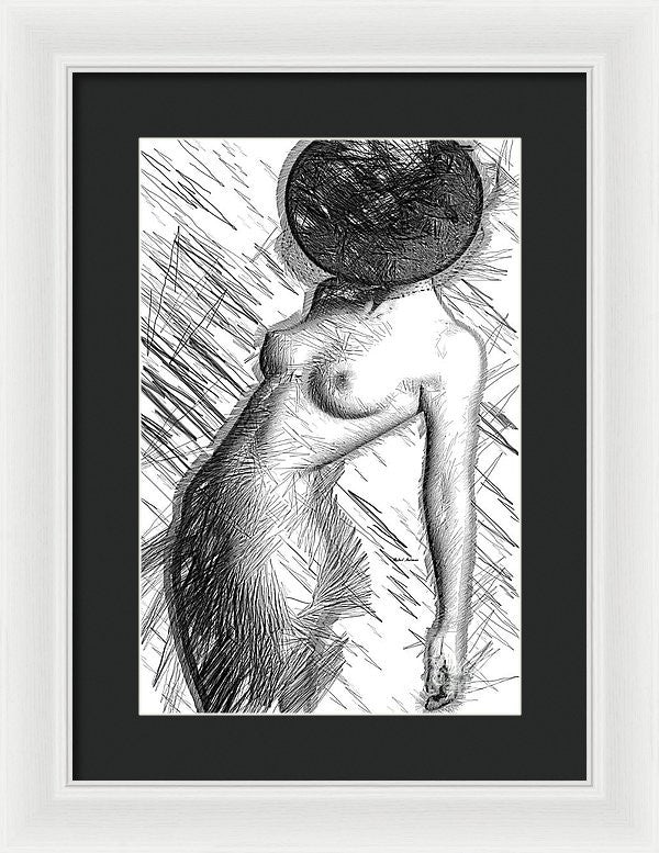 Framed Print - Female Figure Sketch 1266