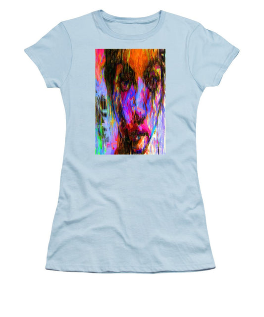 T-shirt femme (coupe junior) - Portrait féminin 0130